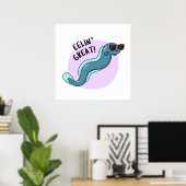Eelin Great Funny Slippery Eel Pun Poster (Heimbüro)