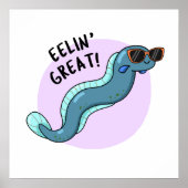 Eelin Great Funny Slippery Eel Pun Poster (Vorne)