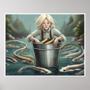 Eeling Art Print Poster