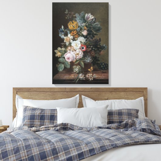 Eelke Jelles Eelkema immer noch Leben mit Blume Leinwanddruck (Insitu (Schlafzimmer))