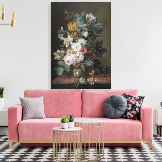 Eelke Jelles Eelkema immer noch Leben mit Blume Leinwanddruck (Insitu (Wohnzimmer))