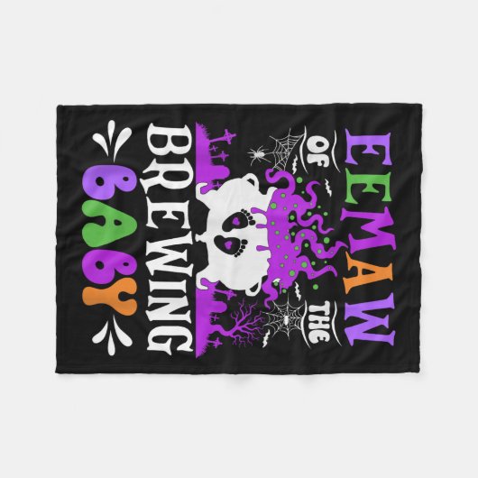 Eemaw der Braukindergroßmutter zu Halloween Fleecedecke (Vorderseite (Horizontal))