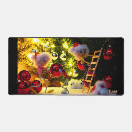 Een humoristisch blik van de Fubby's op Kersdeco. Schreibtischunterlage