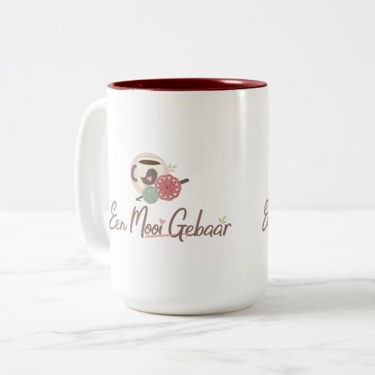 Een Mooi Gebaar Grote Mok Zweifarbige Tasse (Vorderseite Links)