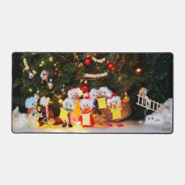 Een zoekplaatje met diverse Kerst optuig Fubby's. Schreibtischunterlage