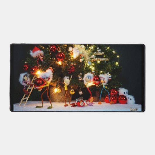 Een zoekplaatje met diverse Kerst optuig Fubby's. Schreibtischunterlage (Vorderseite)