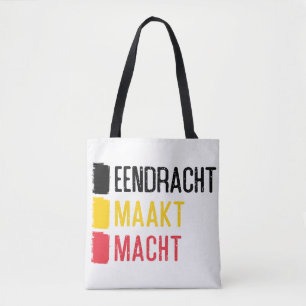Eendracht Maakt Macht Bag, belgisches Motto Tasche
