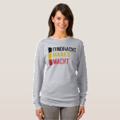Eendracht Maakt Macht Belgisches Motto, Belgien T-Shirt (Vorne ganz)