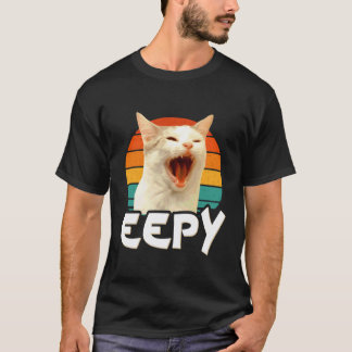 Eepy Cat Retro Meme Sonnenuntergang Ästhetik T-Shirt