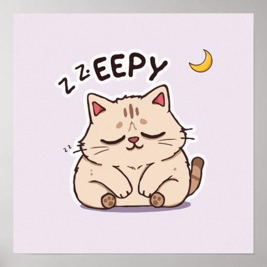 Eepy Sleepy Cat Poster (Vorne)