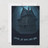 Eerie Abandoned Mansion Halloween-Party Einladung (Vorderseite)