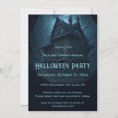 Eerie Abandoned Mansion Halloween-Party Einladung (Rückseite)