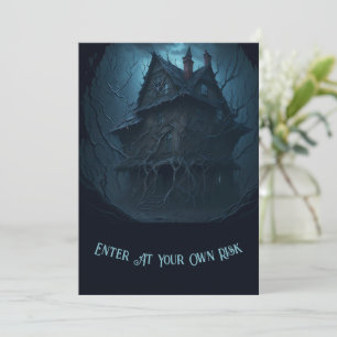 Eerie Abandoned Mansion Halloween-Party Einladung