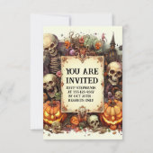 Eerie Abend Einladung: Personalisiertes Halloween- Einladung (Rückseite)