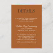 Eerie Autumn Halloween Terracotta Black Wedding Begleitkarte (Vorderseite)