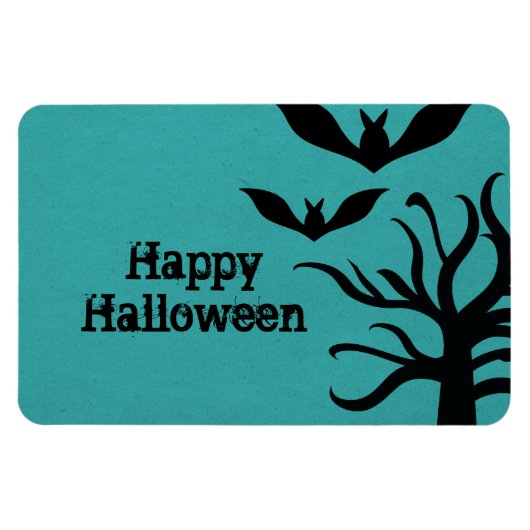 Eerie Bats Halloween Flexi Magnet, Aqua Magnet (Horizontal)
