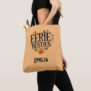 Eerie Besties Name Halloween Tote Tag for Friends Tasche