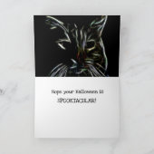 Eerie Black Cat Halloween Feiertagskarte (Innenseite)