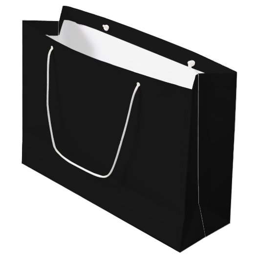 Eerie Black Large Geschenktasche Große Geschenktüte (Vorderseite Schrägansicht)