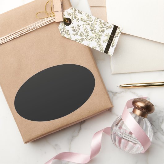 Eerie Black Oval Sticker (Schenken)