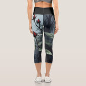 Eerie black rose black capri leggings (Rückseite)