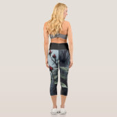 Eerie black rose black capri leggings (Rückseite)