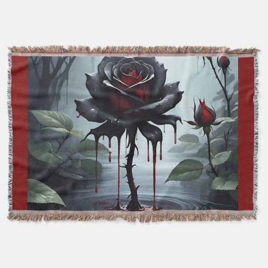 Eerie Black Rose Decke (Vorderseite)