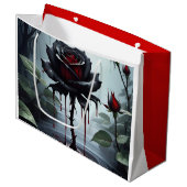 Eerie Black Rose Große Geschenktüte (Vorderseite Schrägansicht)