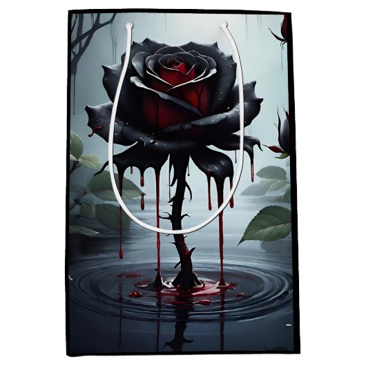 Eerie Black Rose Mittlere Geschenktüte (Vorderseite)