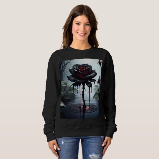 Eerie Black Rose Sweatshirt (Vorne ganz)