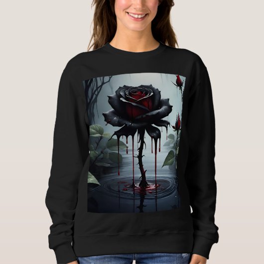 Eerie Black Rose Sweatshirt (Vorderseite)