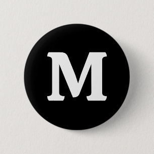 Eerie Black Solid Color Button
