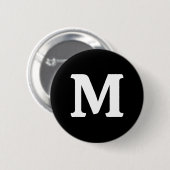Eerie Black Solid Color Button (Vorne & Hinten)