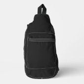 Eerie Black Solid Color Crossbody Bag (Vorderseite)