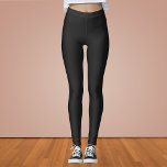 Eerie Black Solid Color Leggings<br><div class="desc">Eerie Black Solid Color</div>