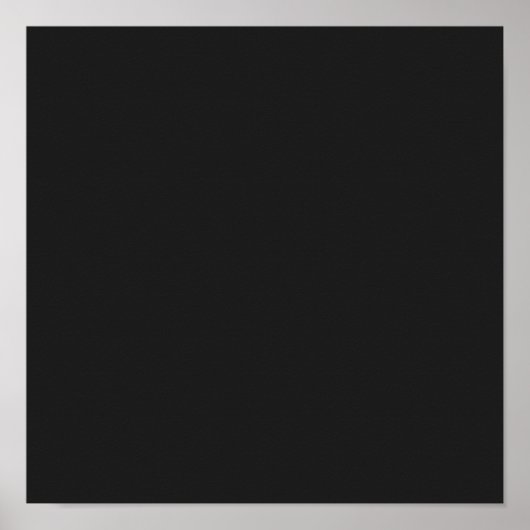 Eerie Black Solid Color Poster (Vorne)
