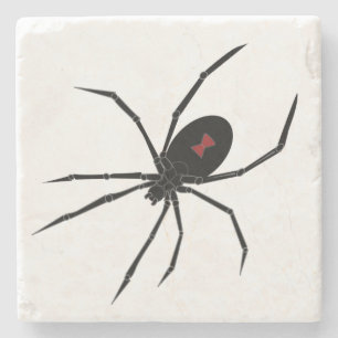 Eerie Black Widow Spider Steinuntersetzer