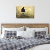 Eerie Crow in Nebel Leinwanddruck (Insitu (Schlafzimmer))