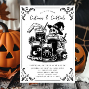 Eerie DrinksCocktail Halloween-Party Einladung