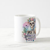 Eerie Elegante: Skeleton Bride Kaffee Tasse (VorderseiteRechts)