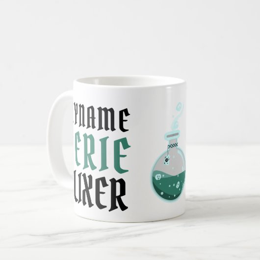 Eerie Elixer Funny Halloween Kaffeetasse (Vorderseite Links)