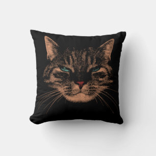 Eerie Eyes Cat Petrifying Purren Halloween Cat Kissen