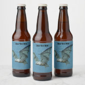 Eerie Flying Three Dimensions Look Bat Bierflaschenetikett (Flaschen)