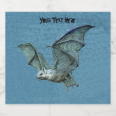 Eerie Flying Three Dimensions Look Bat Bierflaschenetikett (Einzelnes Label)