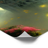 Eerie Gothic Mansion Digital Art Poster (Ecke)