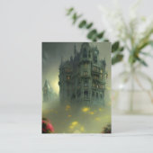 Eerie Gothic Mansion Postkarte (Stehend Vorderseite)