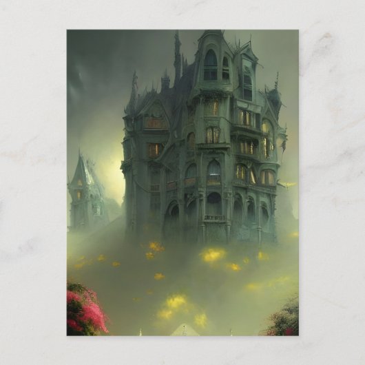 Eerie Gothic Mansion Postkarte (Vorderseite)