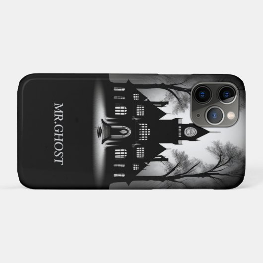 Eerie Gothic Mansion Silhouette Case-Mate iPhone Hülle (Rückseite (Horizontal))