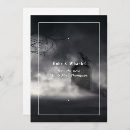 Eerie Gothic Wedding Dankeskarte
