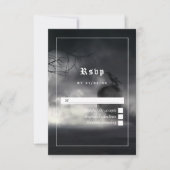 Eerie Gothic Wedding RSVP Card Karte (Vorderseite)